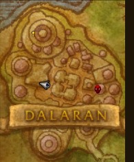 Emplacement de Dalaran sur la carte